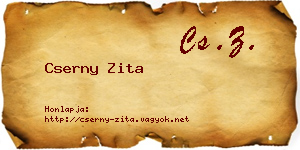 Cserny Zita névjegykártya